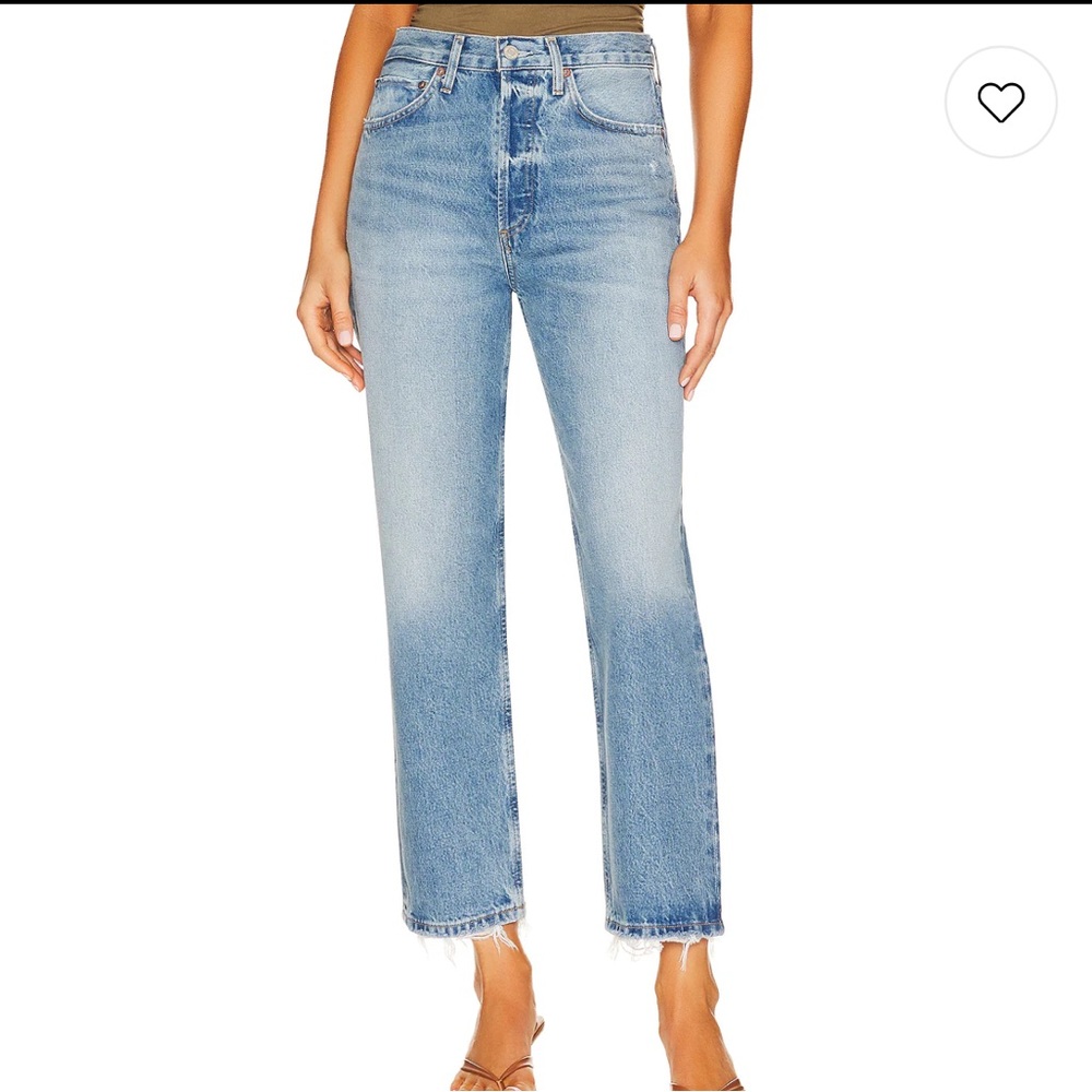 Agolde Light Blue Straight-Leg Jeans